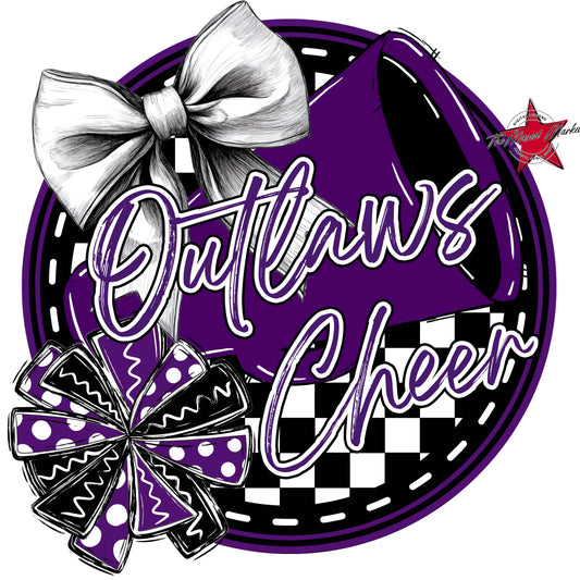 Outlaws Circle Cheer Frame-Purple