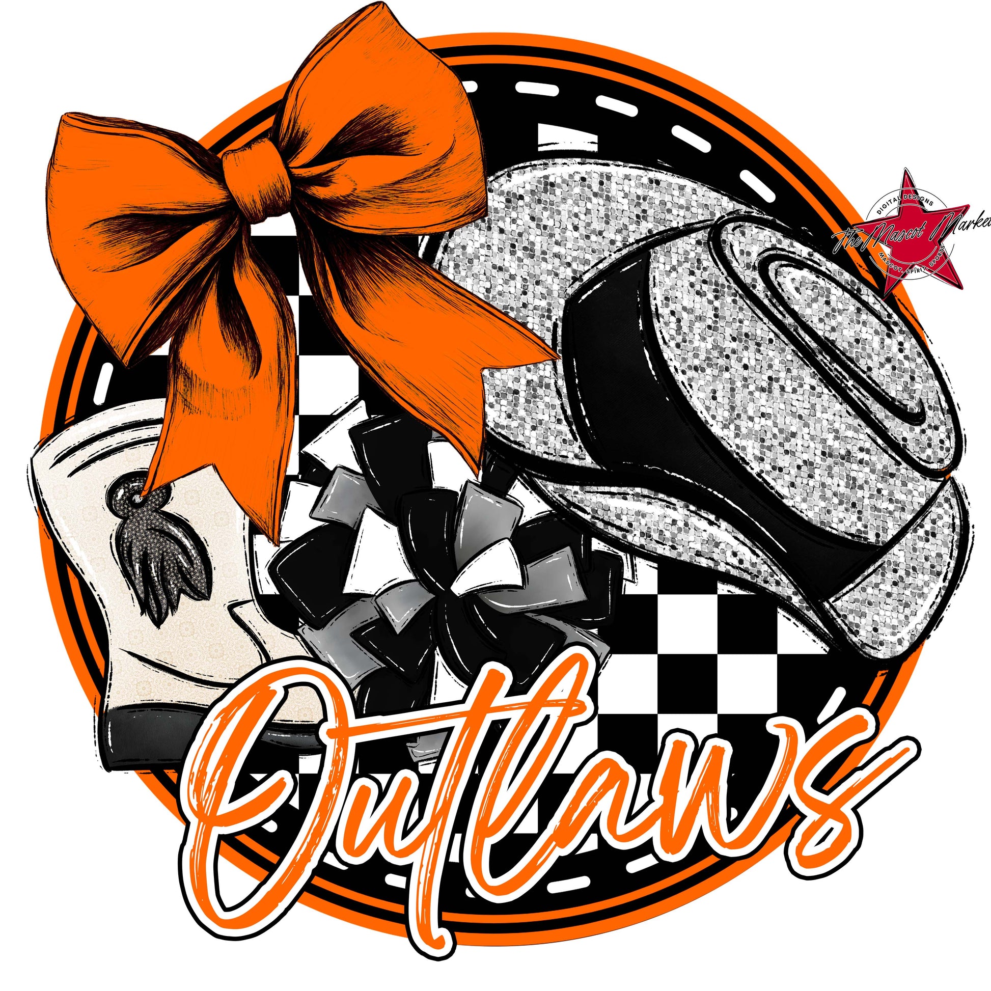 Outlaws Circle Drillteam Frame-Orange