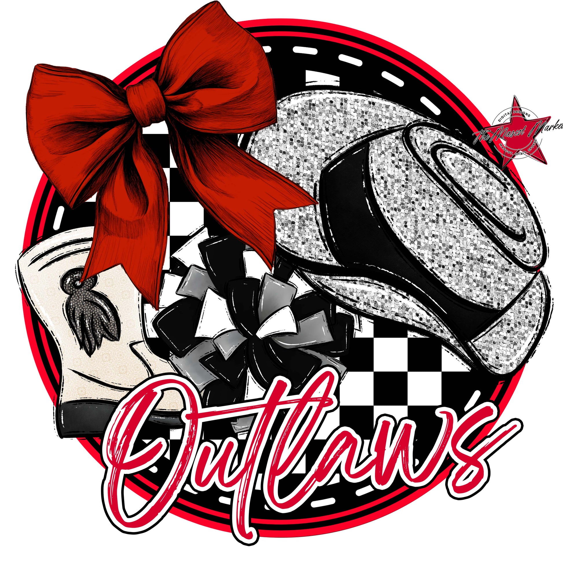 Outlaws Circle Drillteam Frame-Red