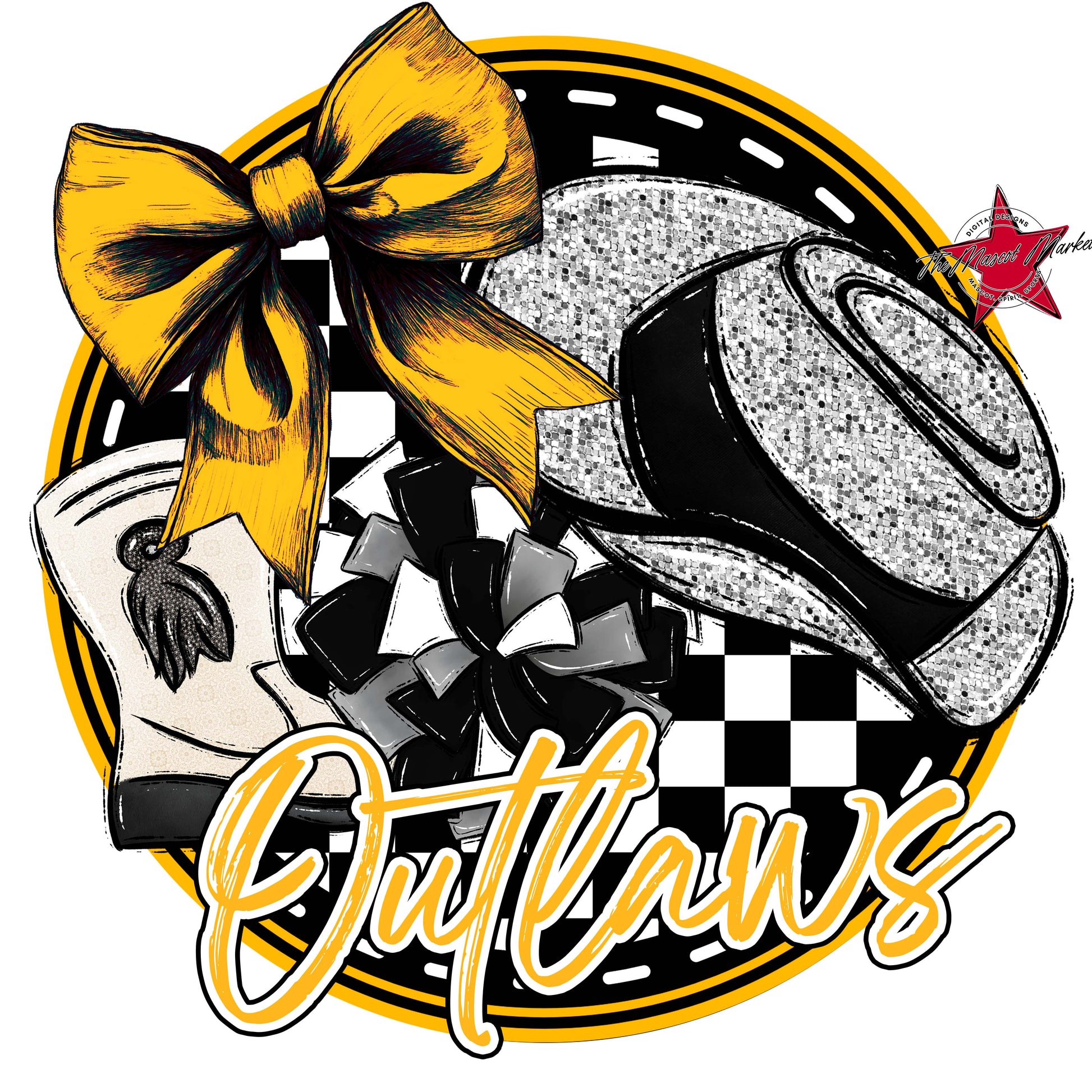 Outlaws Circle Drillteam Frame-Yellow