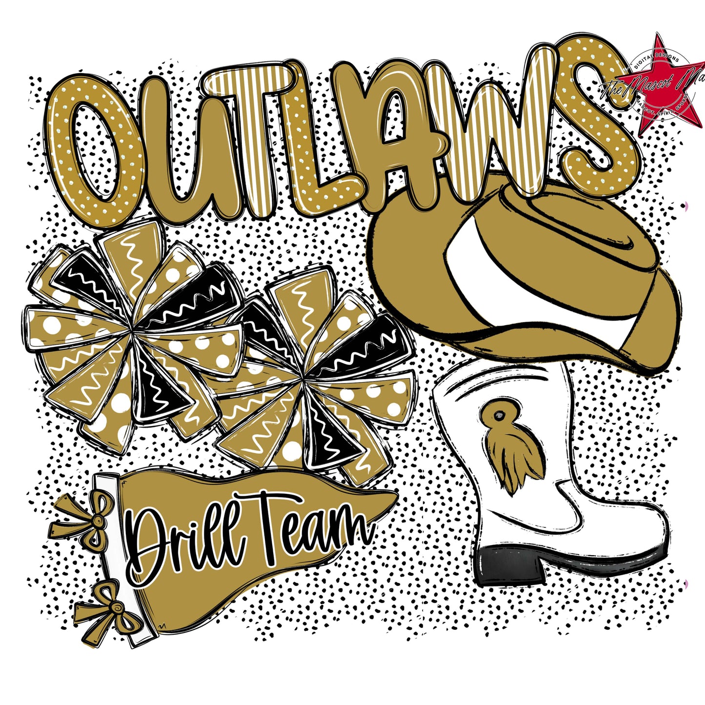 Outlaws Drillteam Spirit-Gold
