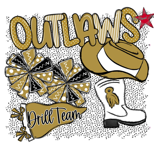 Outlaws Drillteam Spirit-Gold