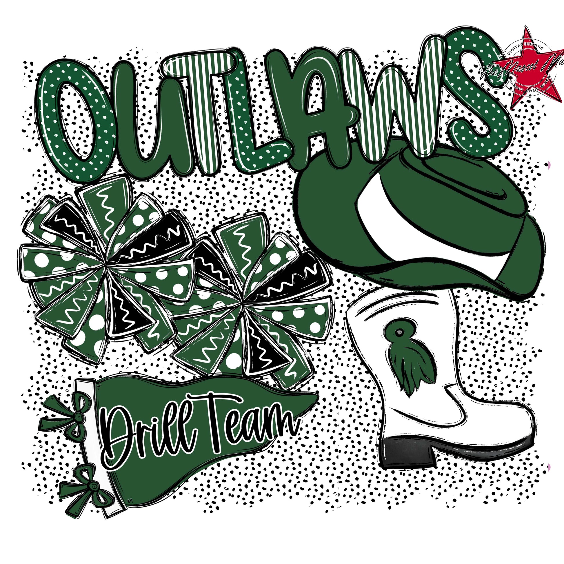 Outlaws Drillteam Spirit-Green