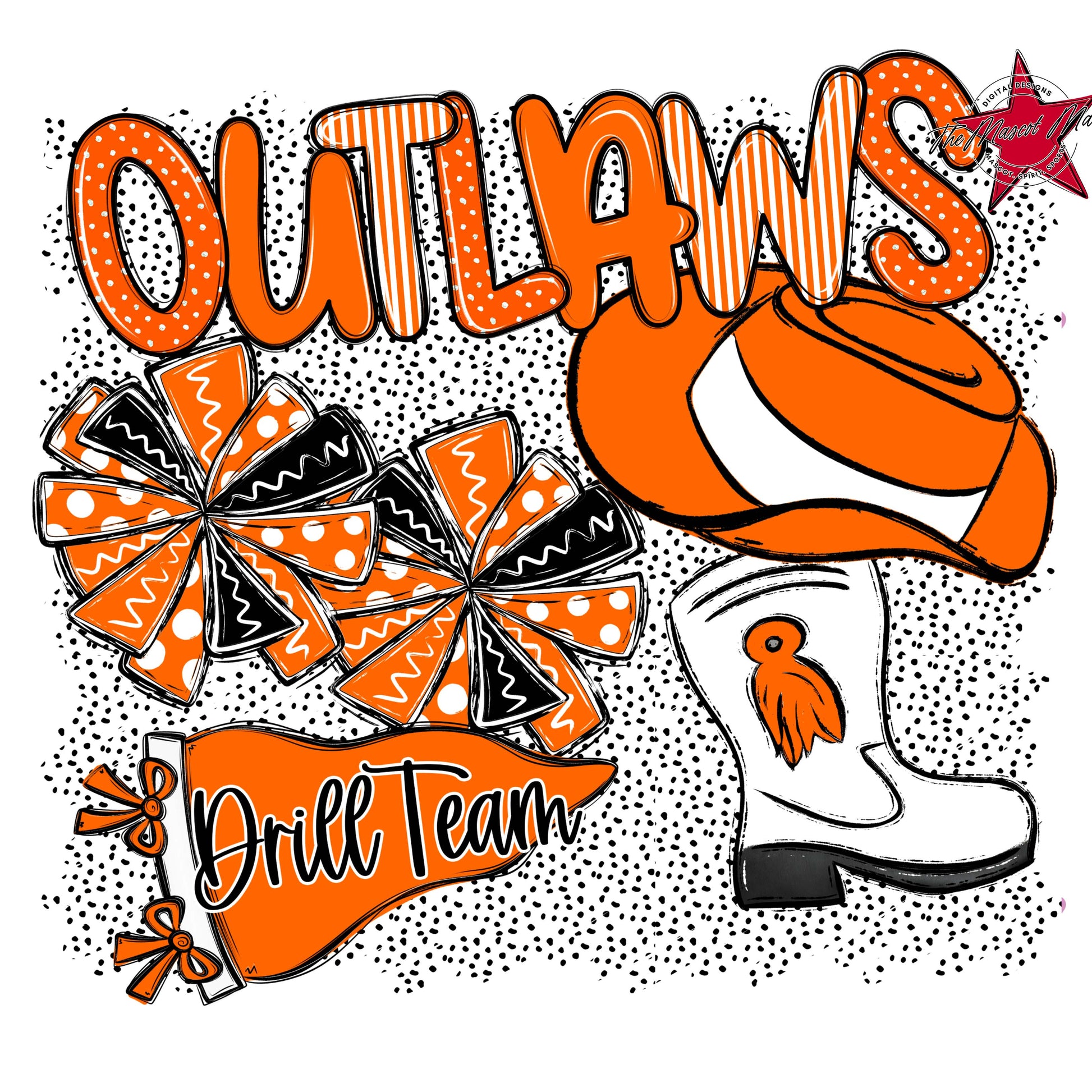 Outlaws Drillteam Spirit-Orange