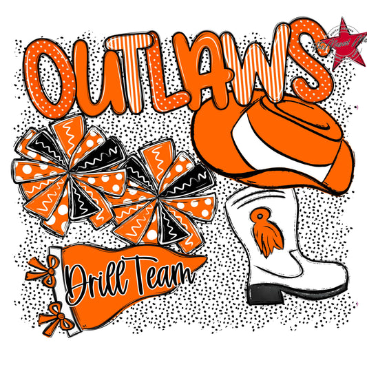 Outlaws Drillteam Spirit-Orange
