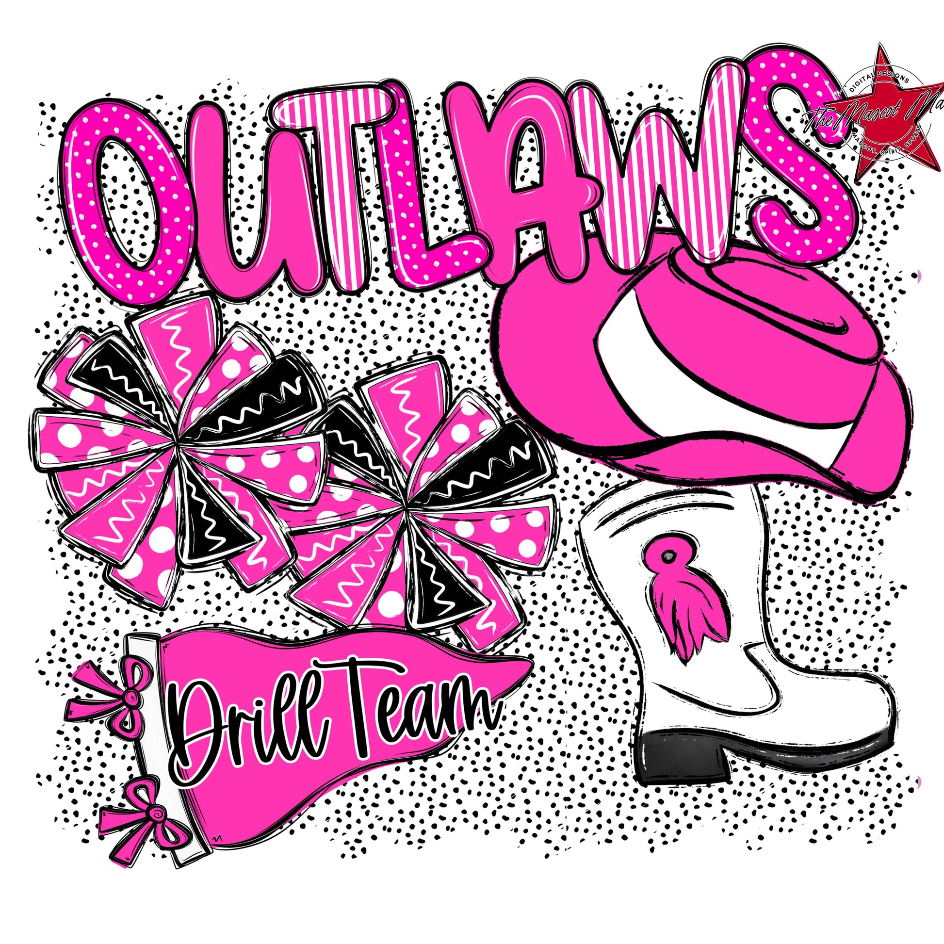 Outlaws Drillteam Spirit-Pink