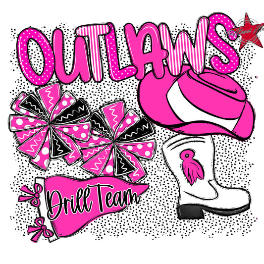 Outlaws Drillteam Spirit-Pink