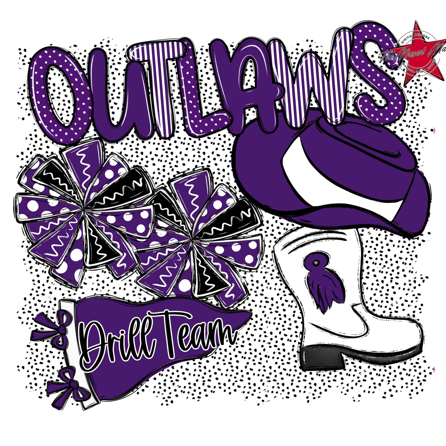 Outlaws Drillteam Spirit-Purple