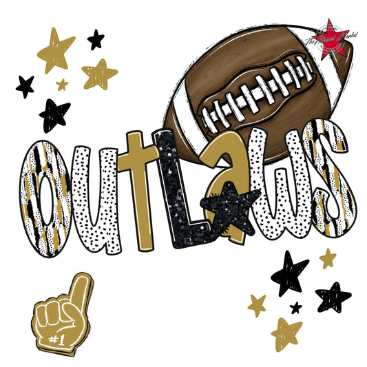 Outlaws Football Scrape-Gold