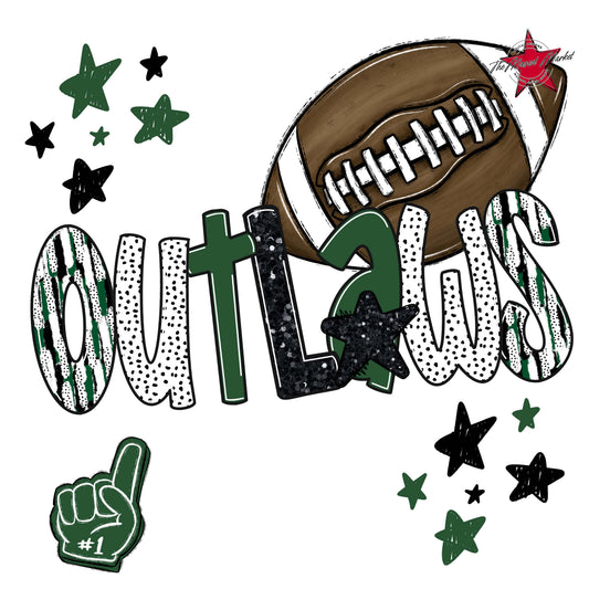 Outlaws Football Scrape-Green