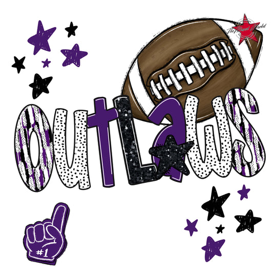 Outlaws Football Scrape-Purple