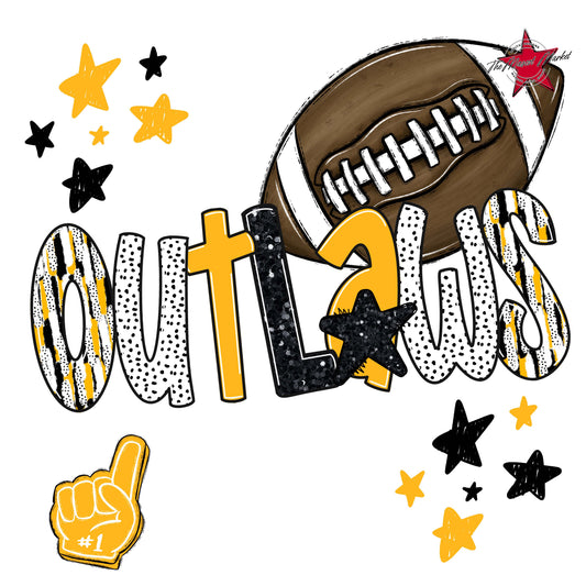 Outlaws Football Scrape-Yellow