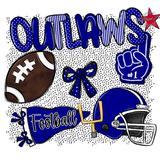 Outlaws Football Spirit-Blue