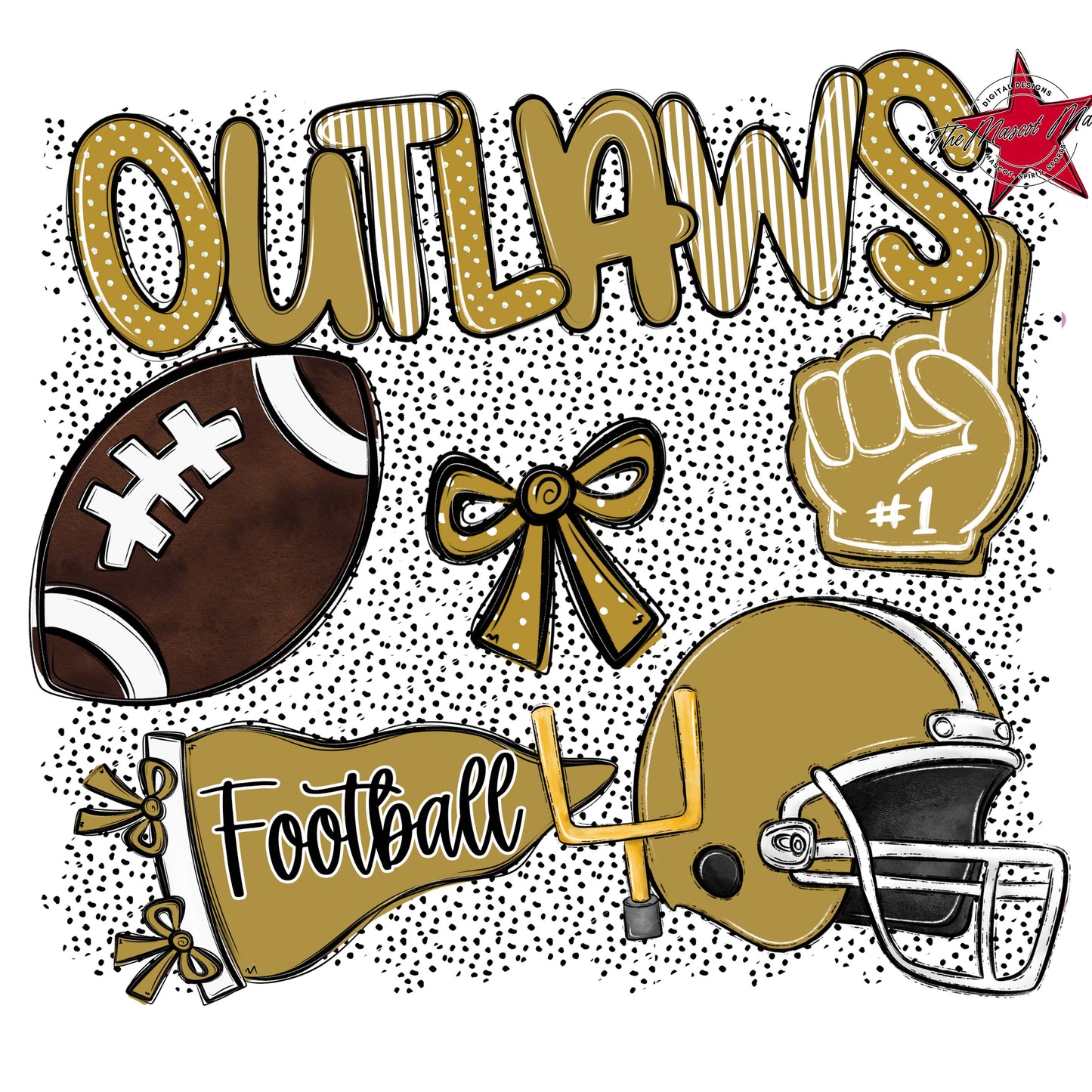 Outlaws Football Spirit-Gold