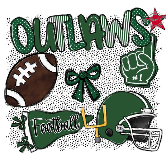 Outlaws Football Spirit-Green