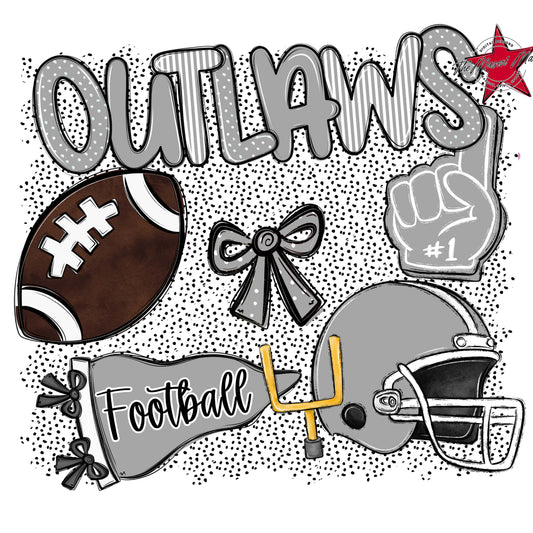 Outlaws Football Spirit-Grey