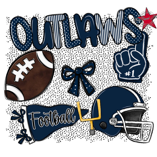 Outlaws Football Spirit-Navy