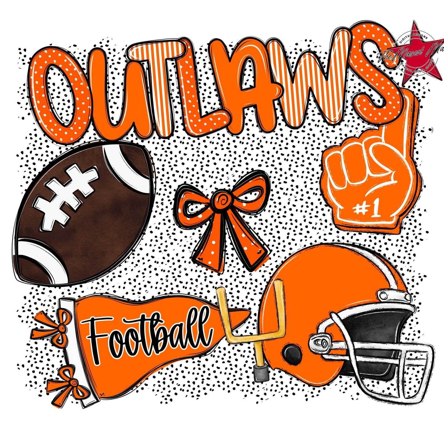 Outlaws Football Spirit-Orange