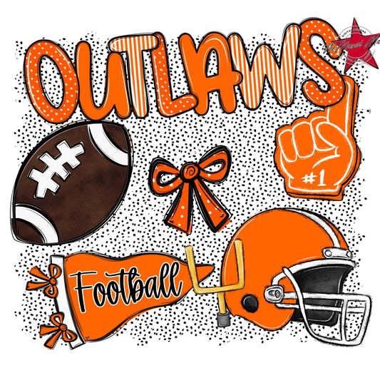 Outlaws Football Spirit-Orange