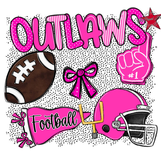 Outlaws Football Spirit-Pink
