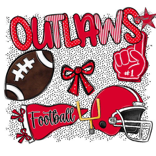Outlaws Football Spirit-Red