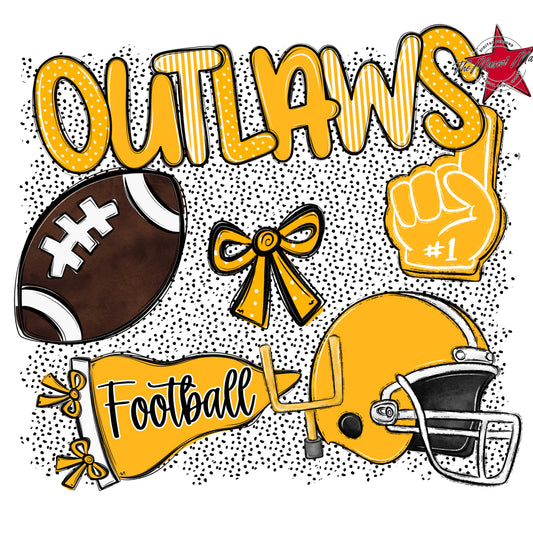Outlaws Football Spirit-Yellow