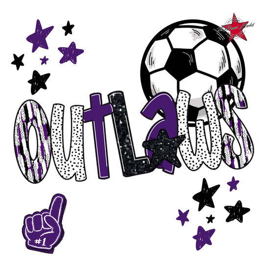 Outlaws Soccer Scrape-Purple