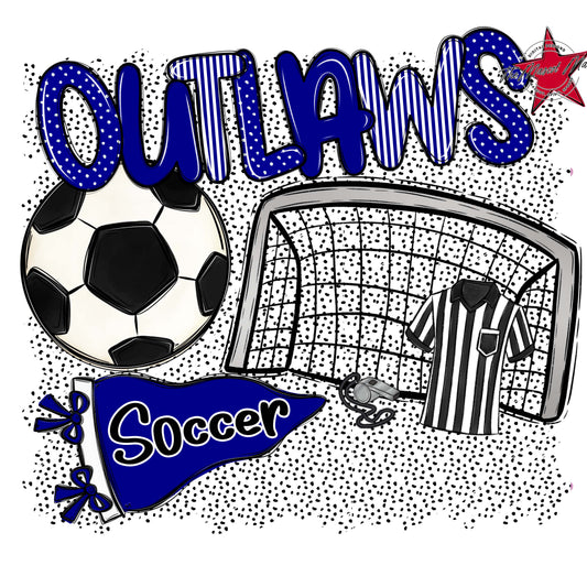 Outlaws Soccer Spirit-Blue