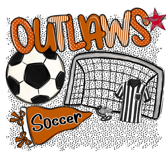 Outlaws Soccer Spirit-Burnt Orange