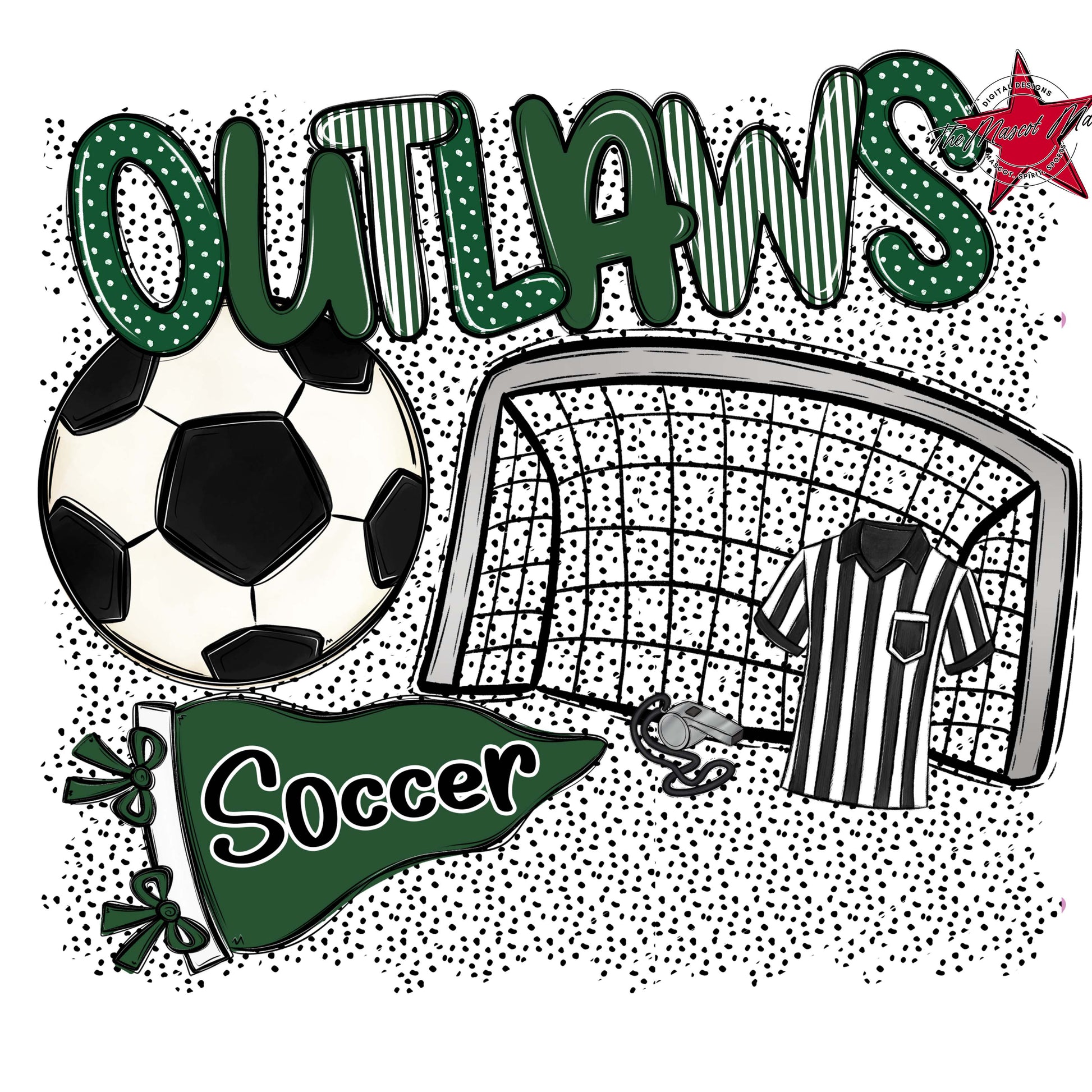 Outlaws Soccer Spirit-Green