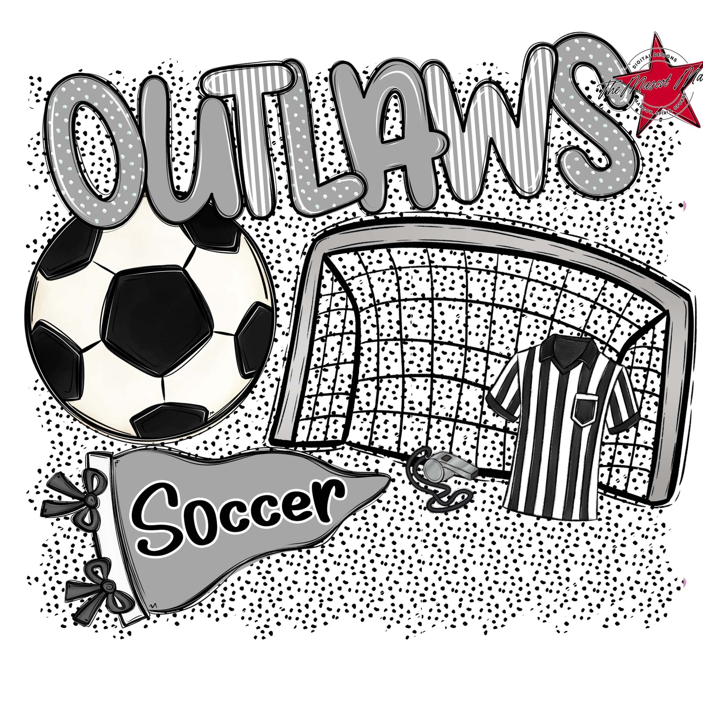 Outlaws Soccer Spirit-Grey