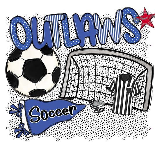 Outlaws Soccer Spirit-Off Blue