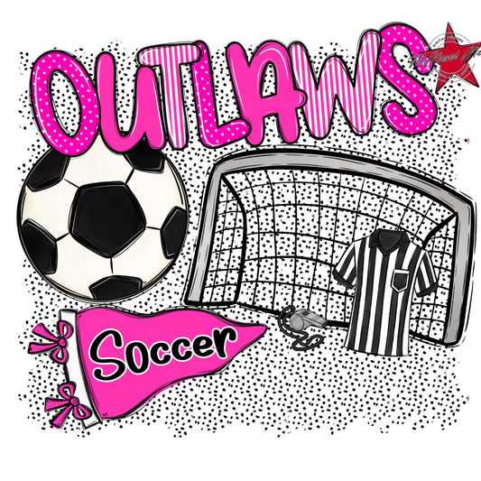 Outlaws Soccer Spirit-Pink