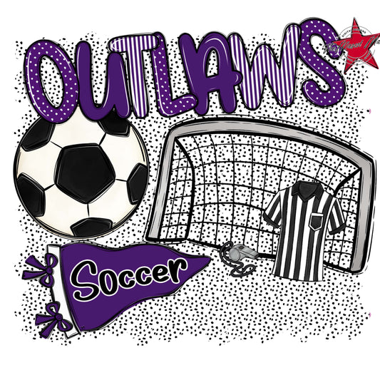 Outlaws Soccer Spirit-Purple