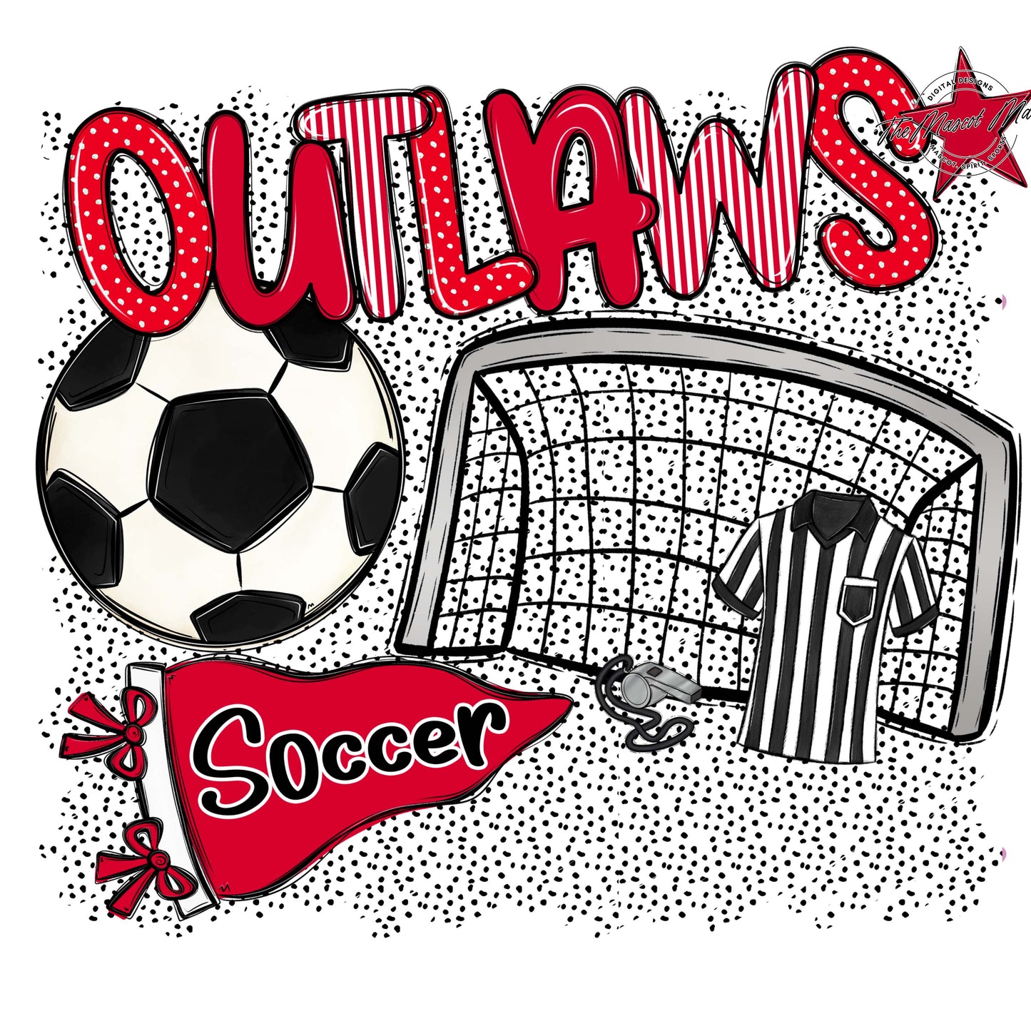 Outlaws Soccer Spirit-Red