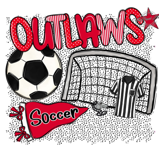 Outlaws Soccer Spirit-Red