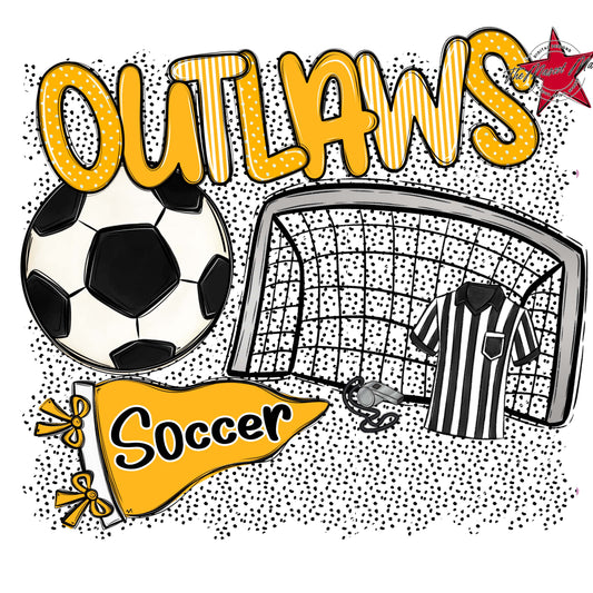 Outlaws Soccer Spirit-Yellow