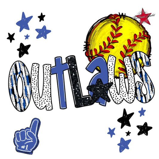 Outlaws Softball Scrape-Navy