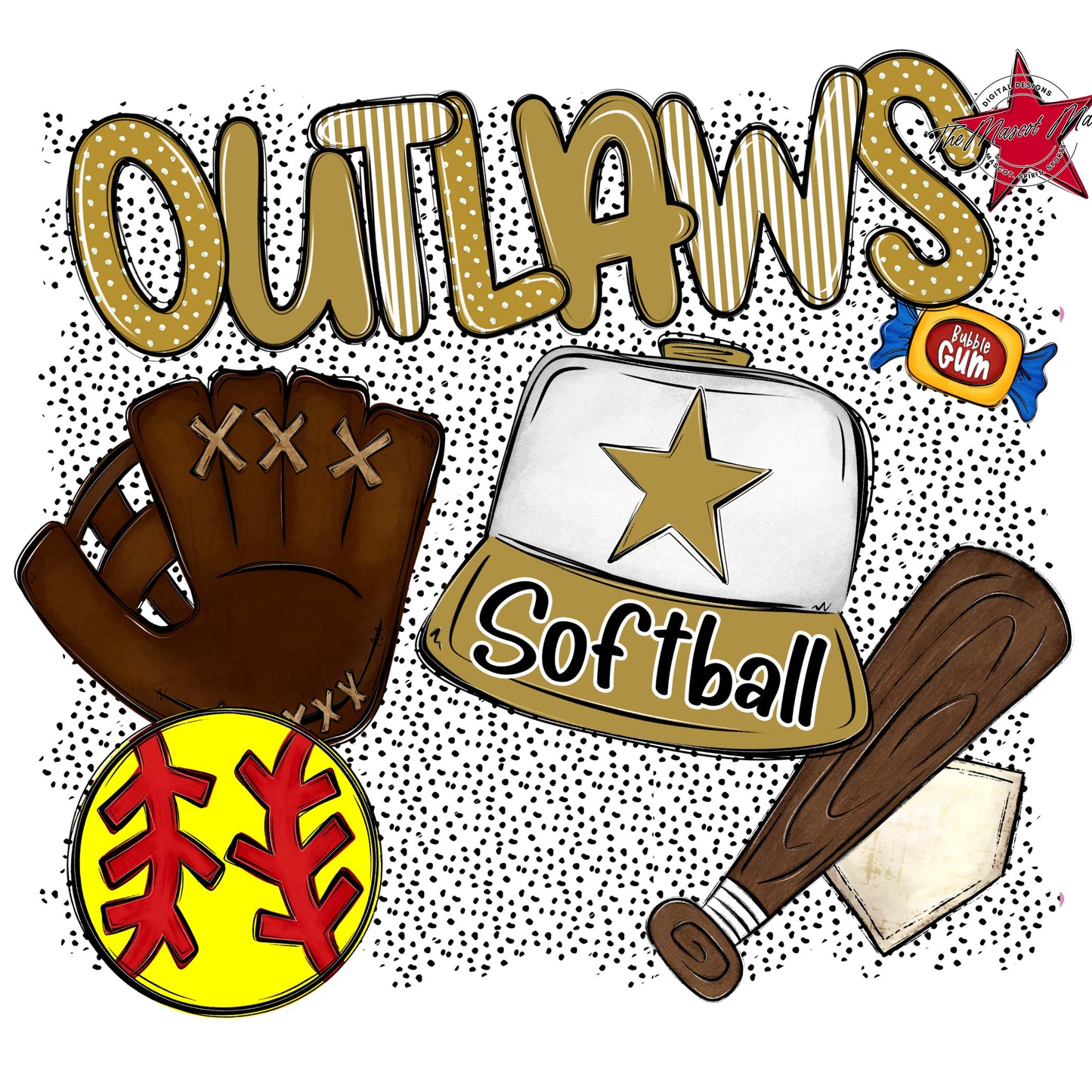 Outlaws Softball Spirit-Gold