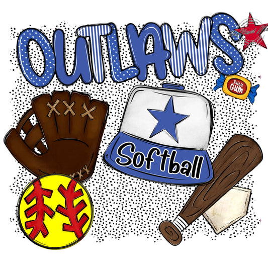 Outlaws Softball Spirit-Off Blue