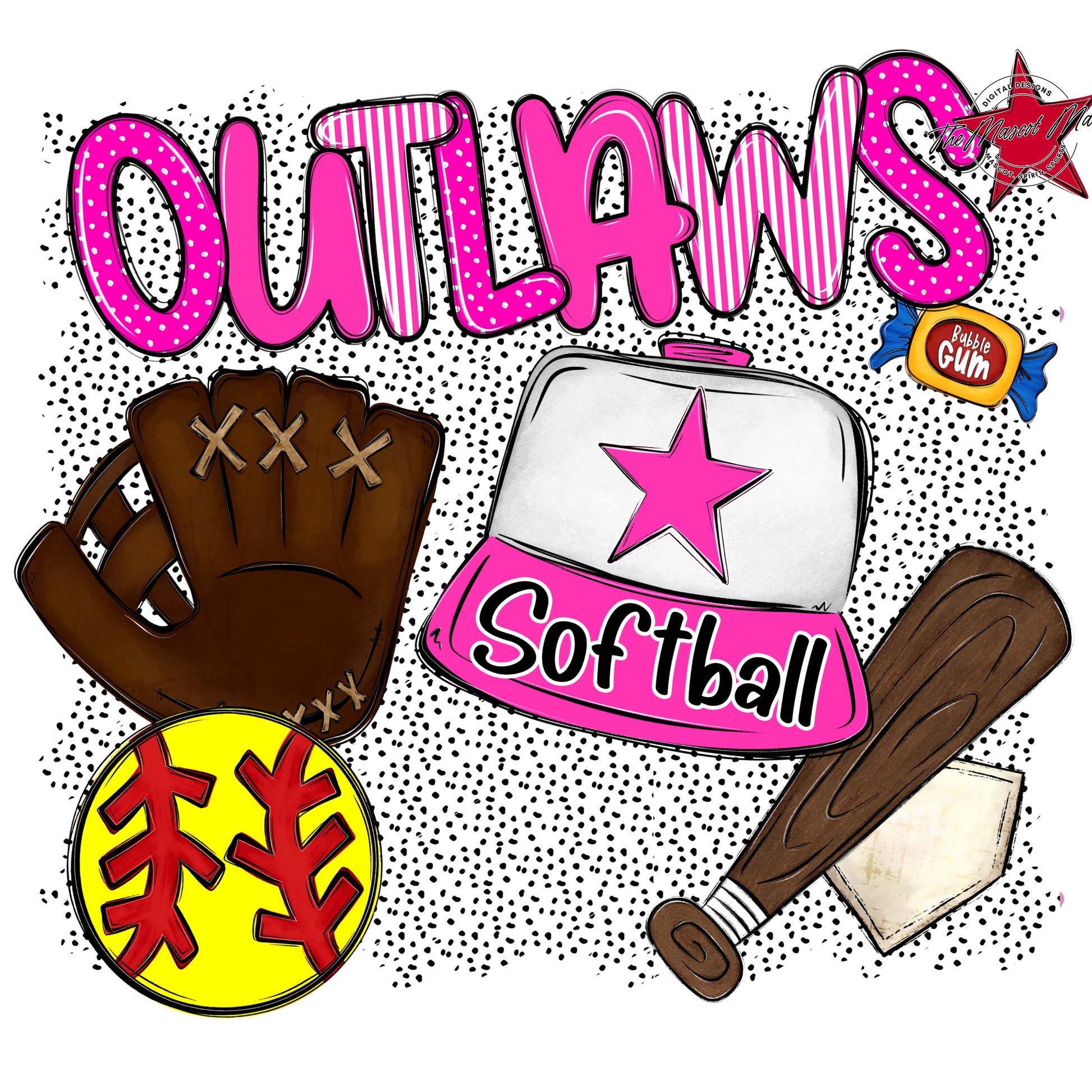 Outlaws Softball Spirit-Pink