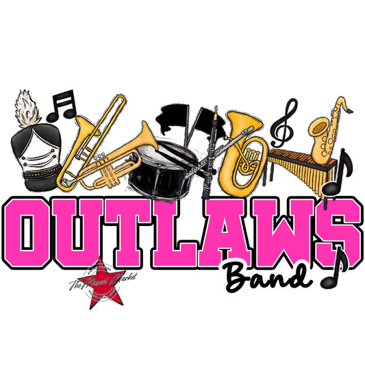 Outlaws Varsity Band-Pink