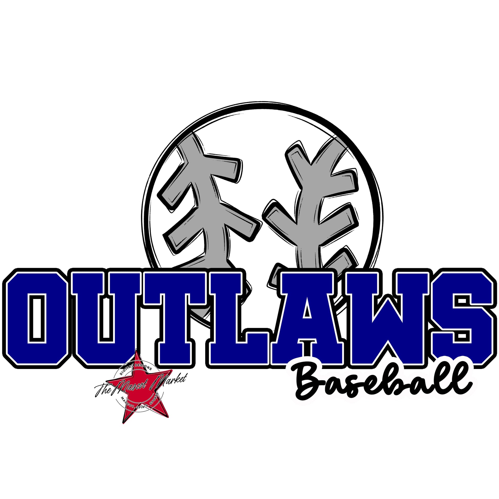 Outlaws Varsity Baseball-Blue