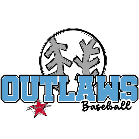 Outlaws Varsity Baseball-Carolina Blue