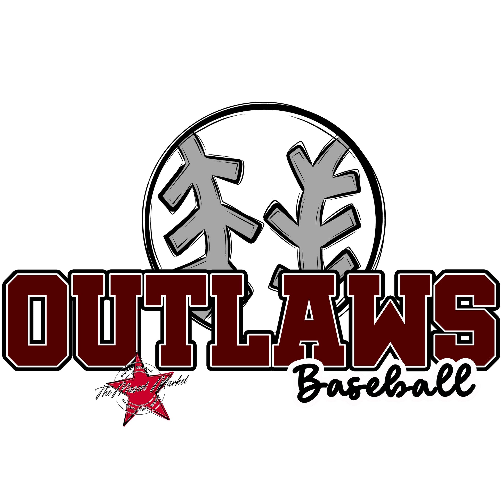 Outlaws Varsity Baseball-Maroon