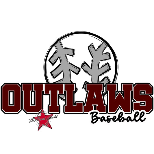 Outlaws Varsity Baseball-Maroon