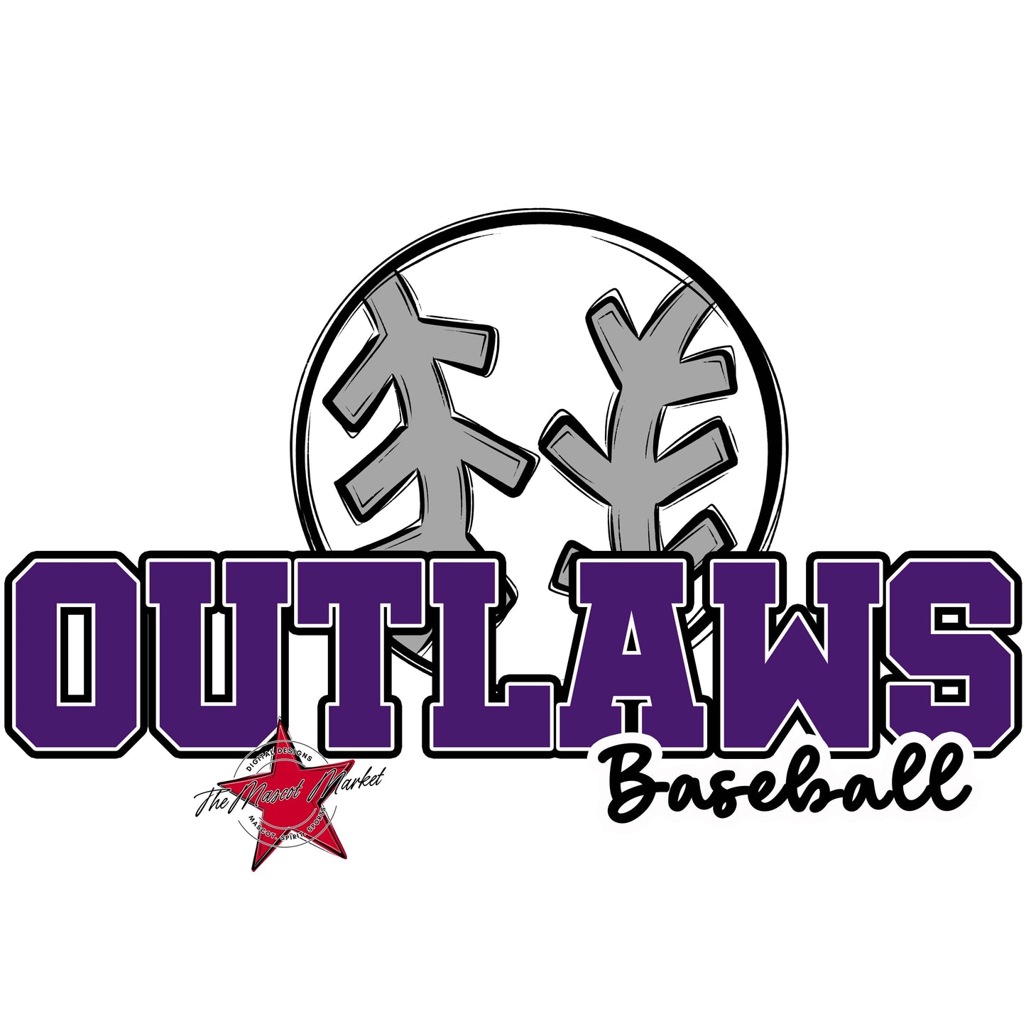 Outlaws Varsity Baseball-Purple