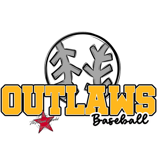 Outlaws Varsity Baseball-Yellow
