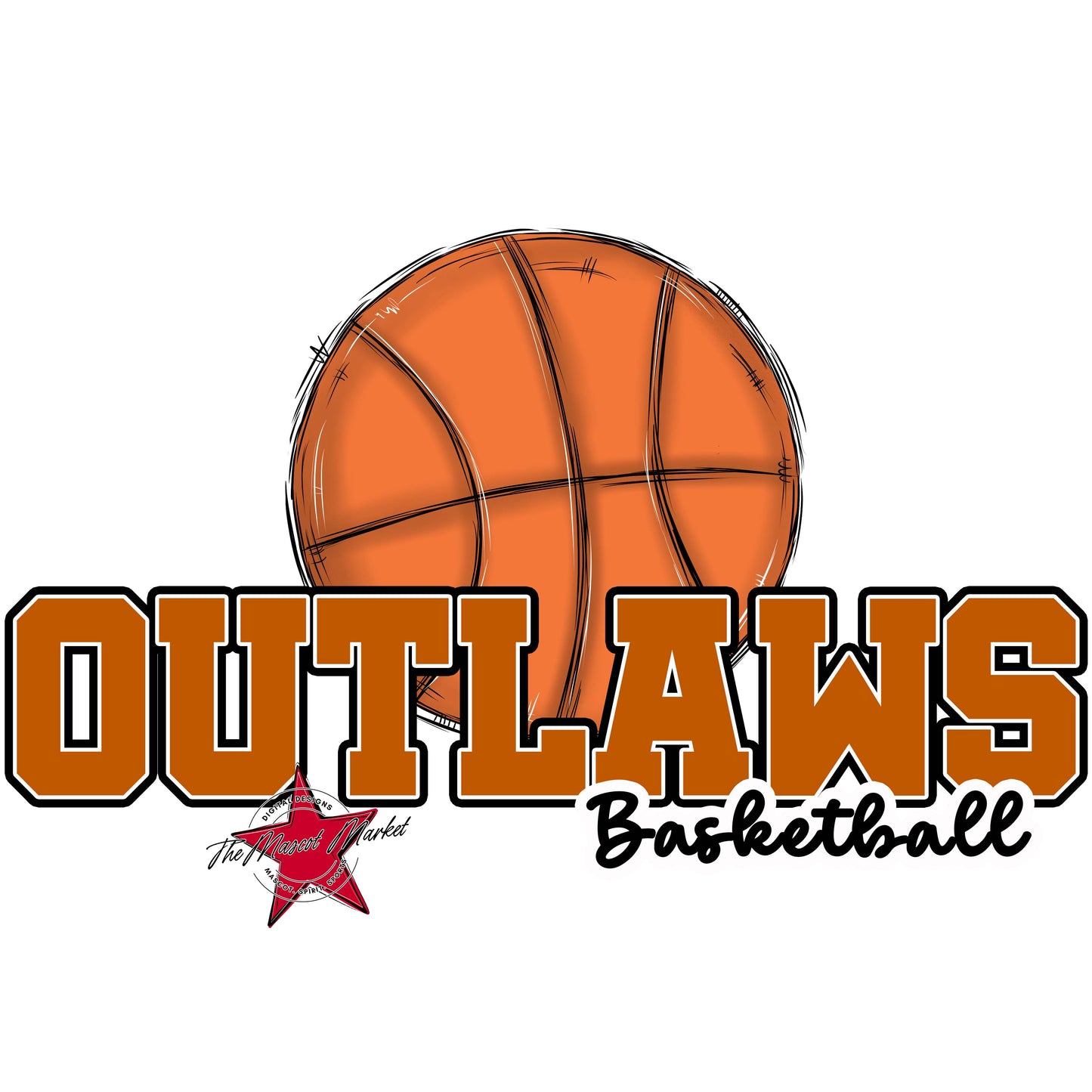 Outlaws Varsity Basketball-Burnt Orange