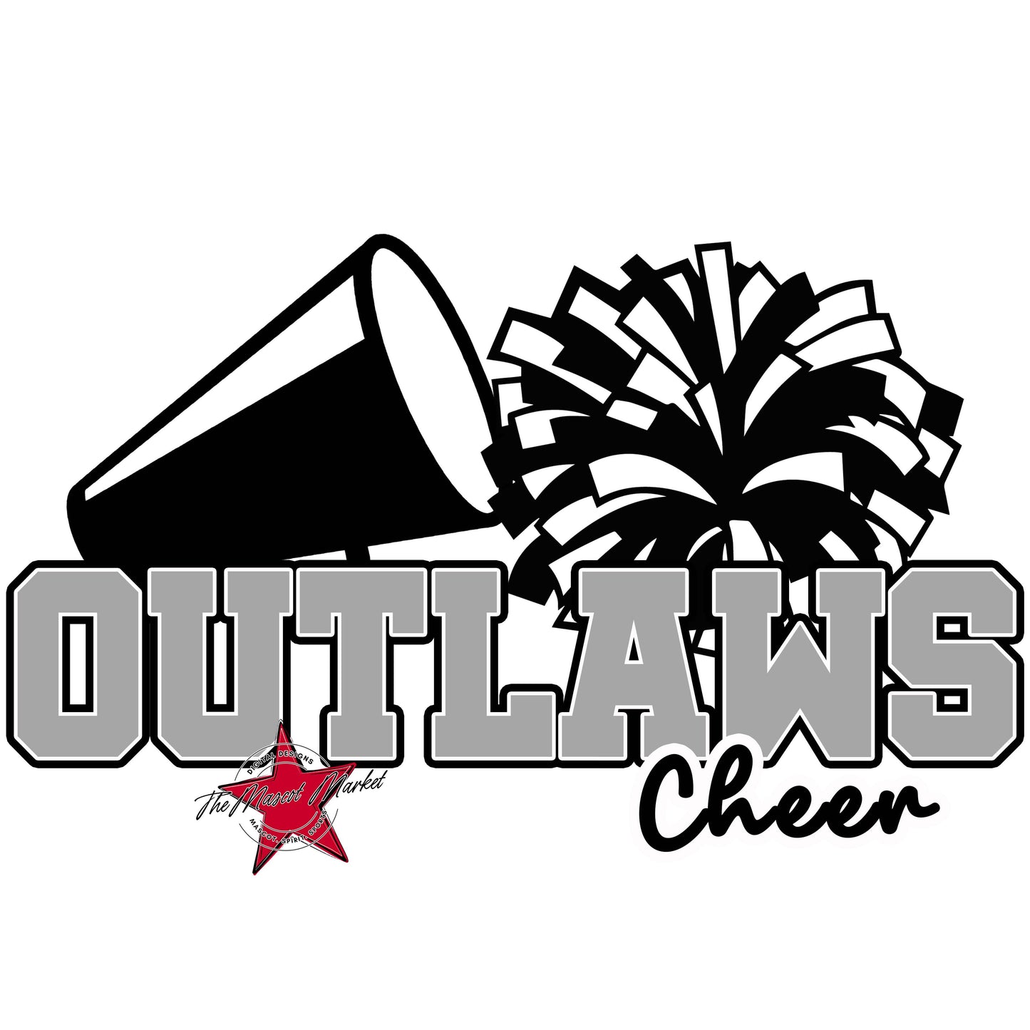 Outlaws Varsity Cheer-Grey